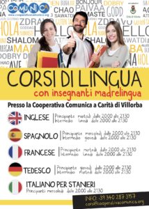 Corsi di lingue - Cooperativa Comunica - Settembre 2019 - fronte