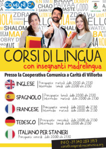 Corsi di lingue - Cooperativa Comunica - Feb 2020 - fronte